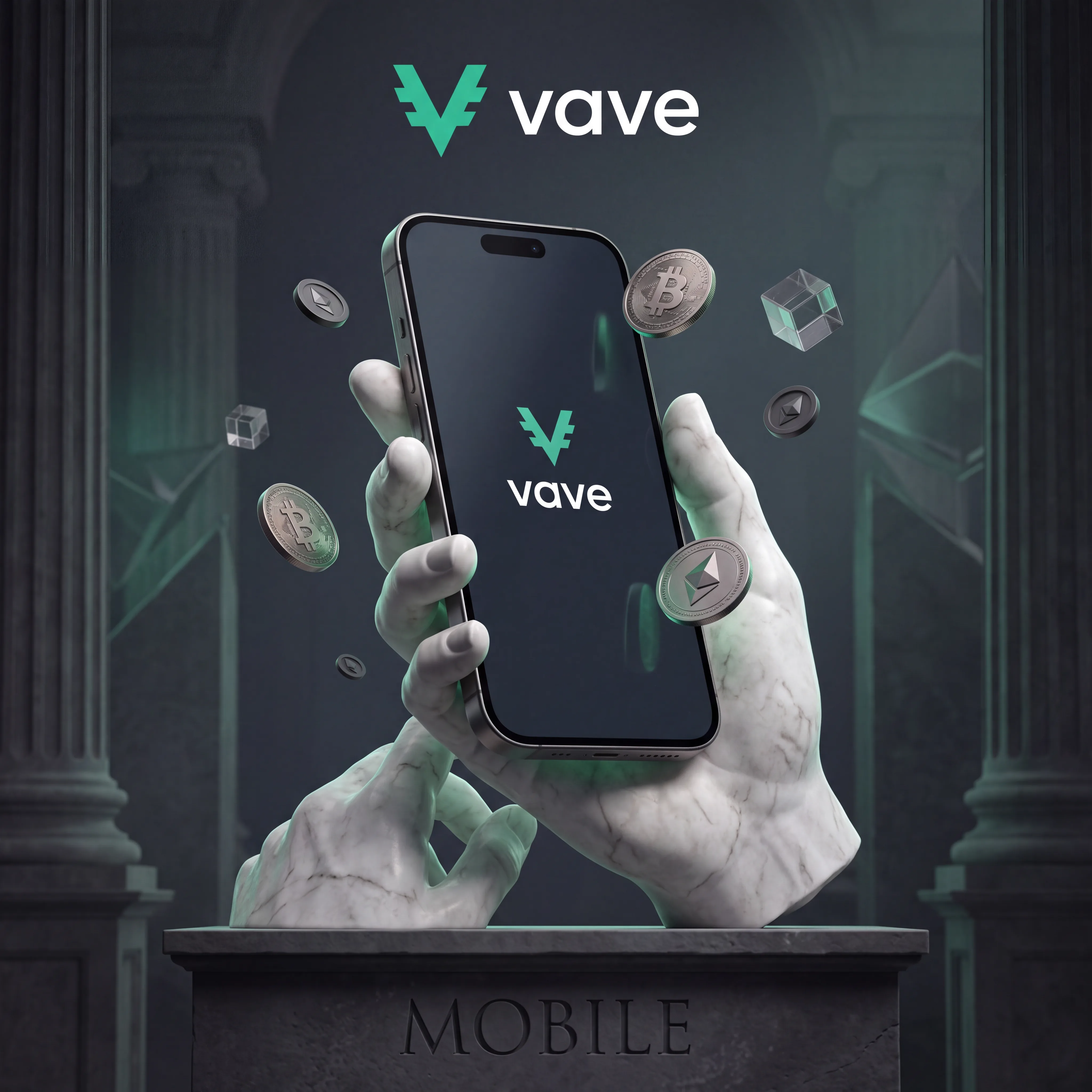 Μαρμάρινο κινητό για την mobile εμπειρία Vave